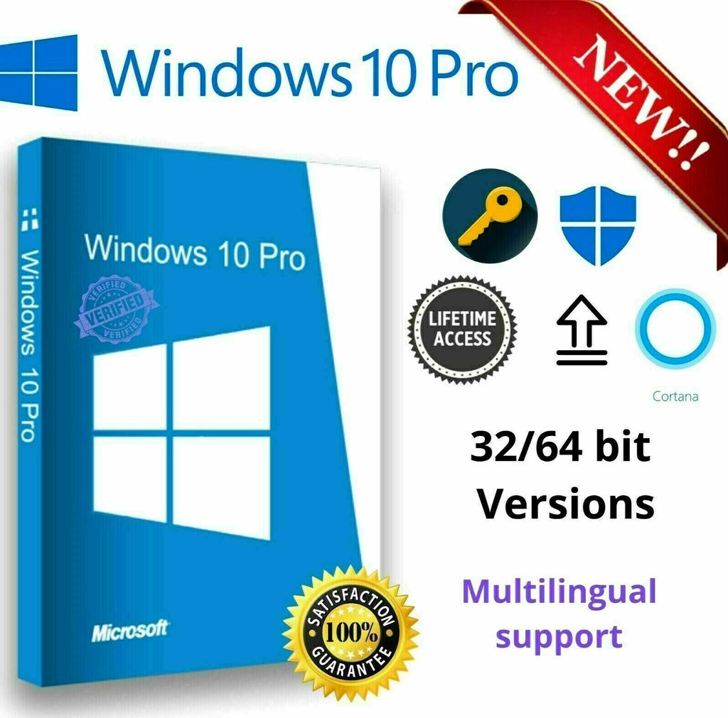 Microsoft Windows 10 Professional 32/64 bit Genuine License Key Instant delivery